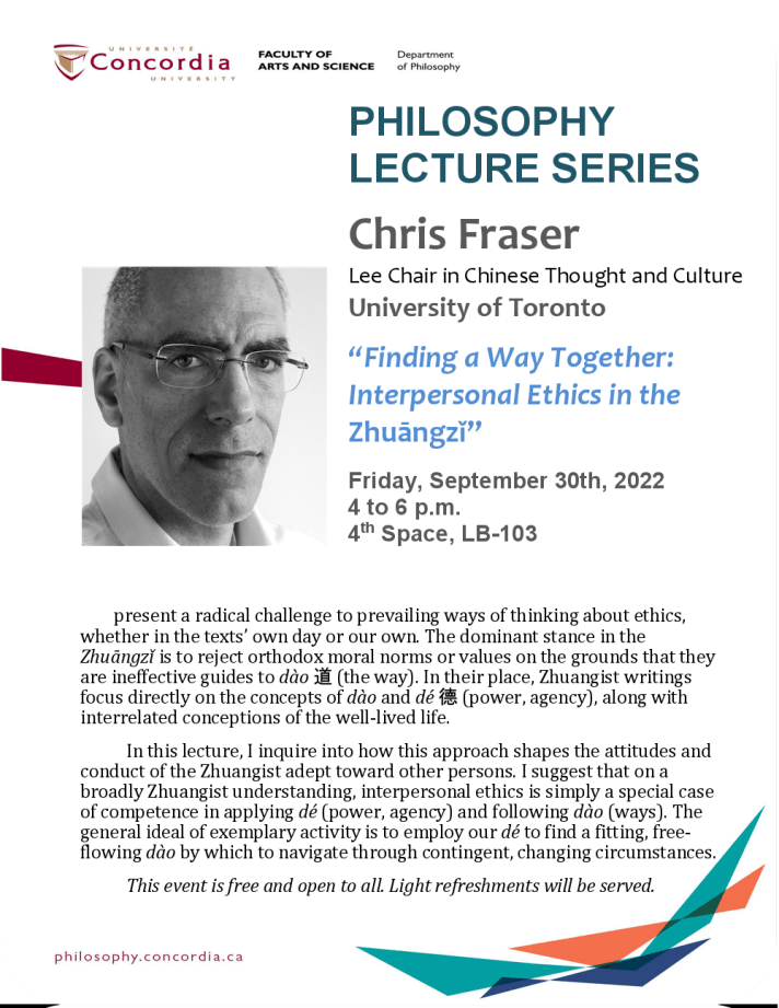 Chris Fraser speaker talk poster 